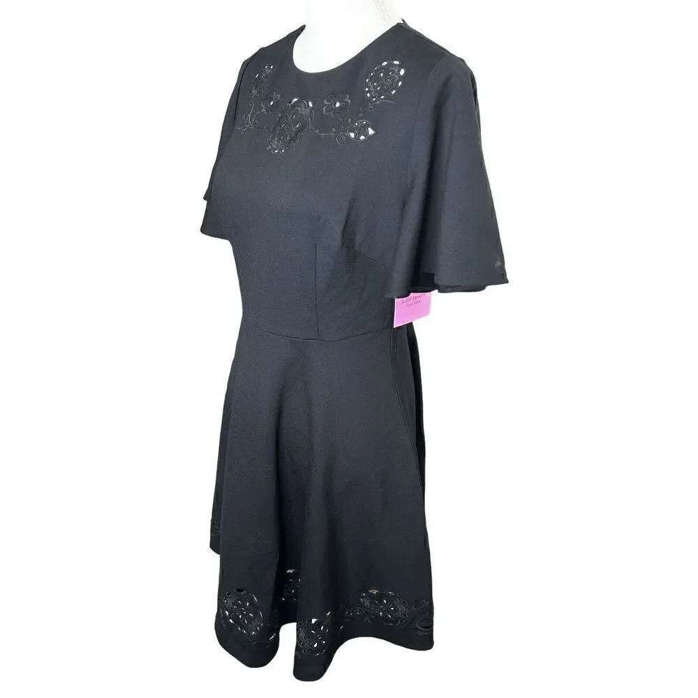 Kate Spade New York Embroidered Cutwork Ponte Dress Size 8 NWT $298